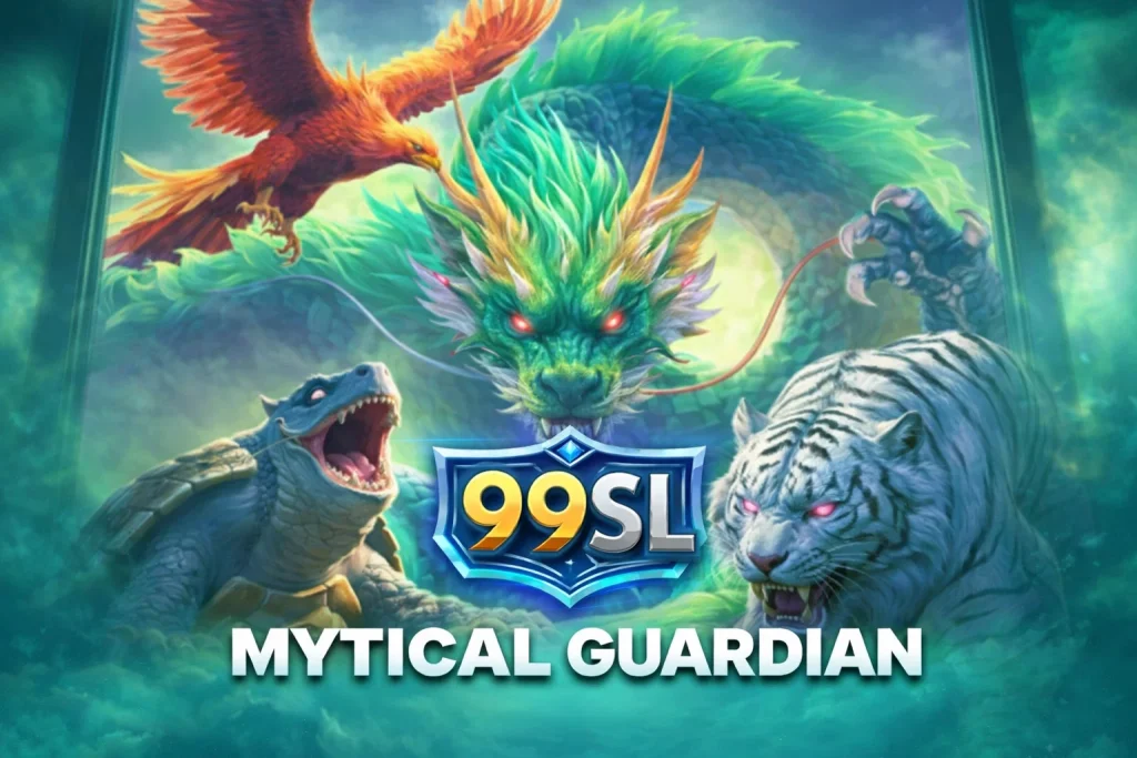 MYTICAL GUARDIAN di 99SL menampilkan dunia fantasi penuh warna dan simbol magis